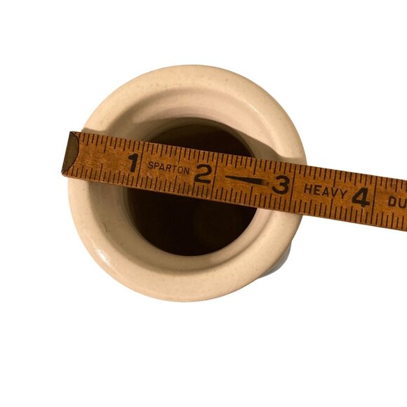 Signed Studio Art Pottery Hand Painted Iris Vase - Picture 7 of 7